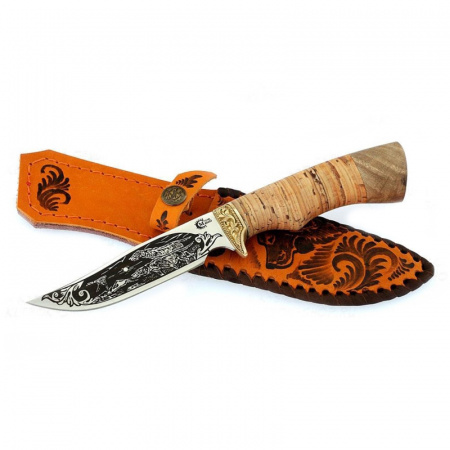 Нож Юнкер,ст.65х13,береста,литье