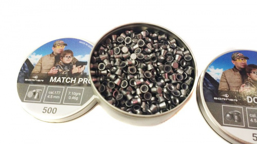 Пуля пневм. Borner " Match Pro", для винт.,  4,5 (500 шт.) 0,46гр.