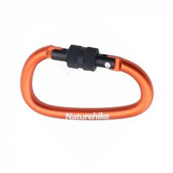 Карабин многофункциональный с муфтой Naturehike NH15A008-D D-Type 8cm оранжевый