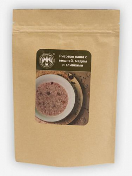 Рисовая каша с вишней, медом и сливками, 80г. ФОЛЬГА