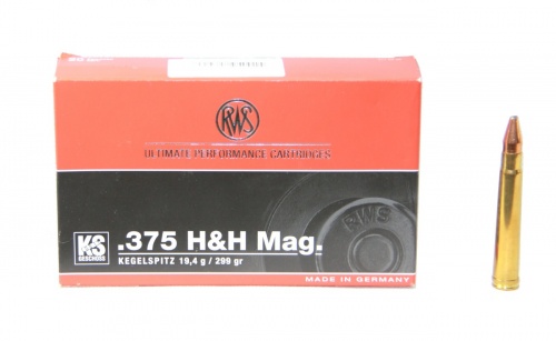 Патрон к.375 H&H Mag 19,4гр New KS Cone Pointt RWS 1шт