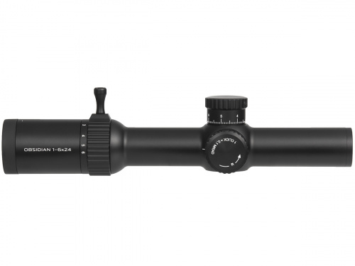 Прицел Gaut Obsidian 1-6x24, сетка 39, SFP, подсветка красная, 30мм, поправки 0.