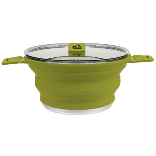Котелок силиконовый Tramp 2,5л (оливковый)