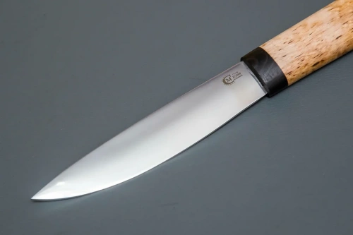 Нож Якутский "большой", ст Х12МФ,ков.дол,карельская береза