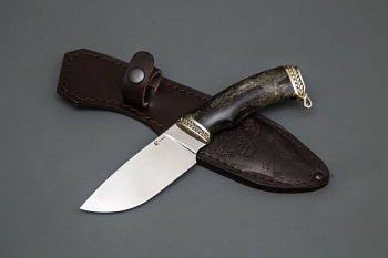 Нож Разделочный,ст. ELMAX,литье,рукоять стабилизированная карельская береза