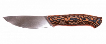 Нож "Крейсер" Сталь Elmax. Рукоять - черно-оранжевая G-10