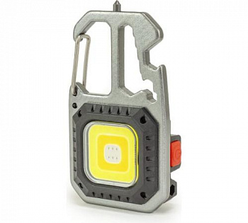 Фонарь-мультитул ЯРКИЙ ЛУЧ KM-137 "Муравей" COB-брелок max600лм +red, 4 биты/гае