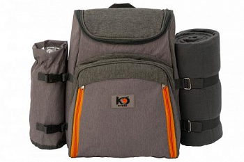 Рюкзак для пикника KYODA на 2 персоны TWPB-308D286R. Пластмассовая посуда, метал