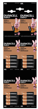 Батарейка LR 6 Duracell Basic 4/4xBL отрывной