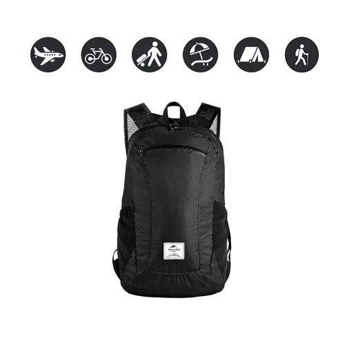 Рюкзак Naturehike NH17A012-B 25л компактный ультралегкий черный