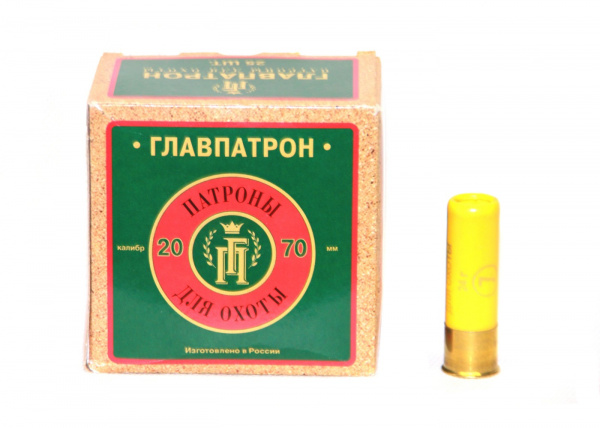 Патрон к.20х70 №0 24гр Главпатрон охота 1уп/25шт