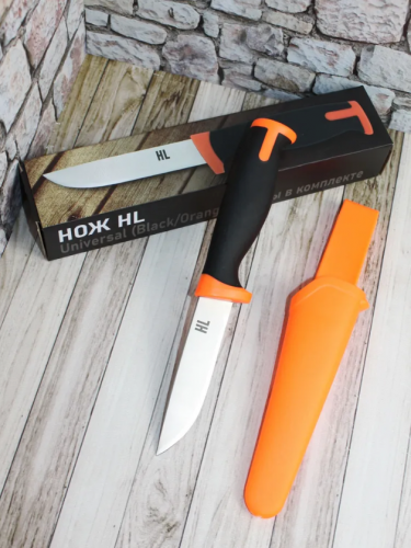 Нож HL Universal Black+Orange, клинок 10см