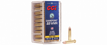 Патрон к.22WMR 2,59гр JSP Gamepoint Ammunition CCI 1уп/50шт