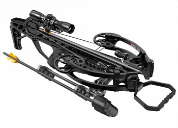 Арбалет блочный Man Kung XB65, блочный, black, кивер, 4 шт. стрелы, прицел, креп