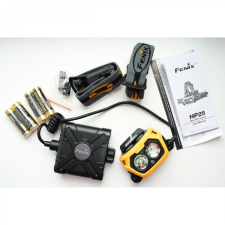 Фонарь Fenix HP25 серый с батарейками