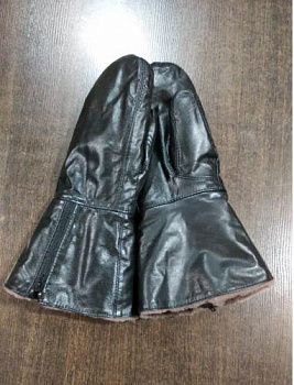 Краги меховые кожа