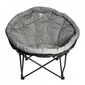 Кресло складное кемпинговое "KYODA" круглое р.104*84*49 см, цвет серый