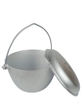 Котел походный алюм 5л KUKMARA без покр, кп50, плоское дно, крышка сковорода