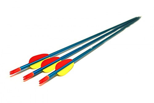 Стрела с оперением для стрельбы из лука/материал алюминий/длина 30 цв.синий