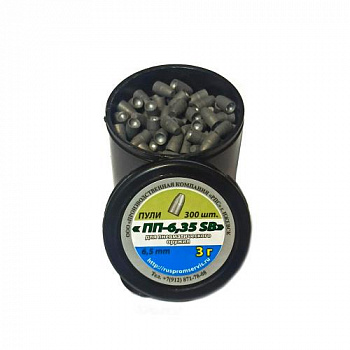 Пуля пневм. "ПП" 6,5мм. SB (300 шт.), 3,0 гр (Ижевск)