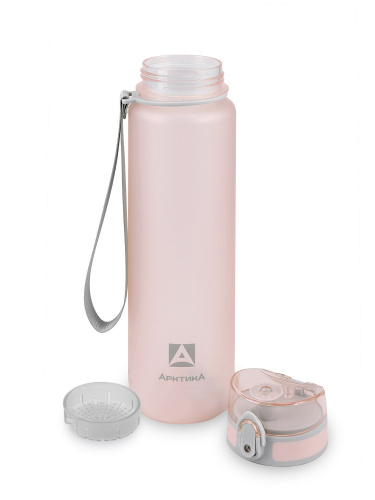 Бутылка тритановая 720-1000 розовая матовая, с ситечком