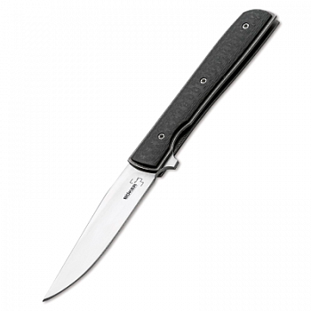 Нож BK01BO783 Urban Trapper Petite Carbon - склад., черная рук-ть карбон, сталь