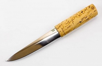 Нож Якутский "средний", ст.95х18, карельская береза