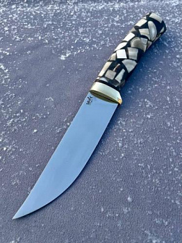 Нож Лис арт. li007 (ZDI-1016, рог лося в акриле)