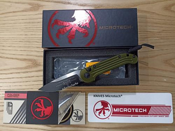 Нож Microtech knives (USA) мод. LUDT OD Green Partial 135-2 OD(зелёный)DLC п кл