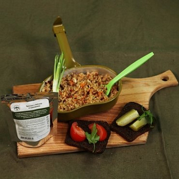 Гречка с мясом и овощами, 70 г