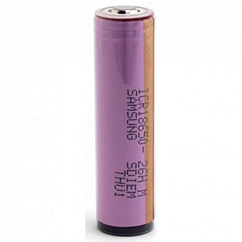 Аккум. SAMSUNG 18650 Li-Ion 3.7В 2600mAh c защитой (ICR18650-26H, YLP SM1826) в