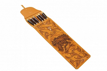 Набор шашлычный НШ 6 №3 (шампур 6шт дерево граб, литье "Дубок")