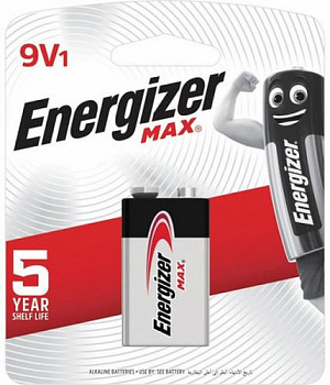 Батарейка 6LR61 Energizer Max 1xBL (522/9V)