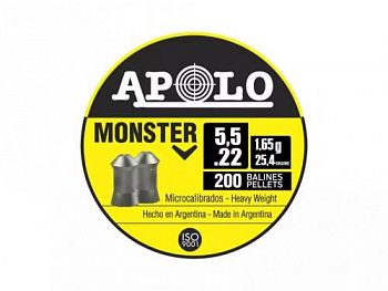 Пуля пневм. APOLO "Monster", для винт., 5,5 1.6 гр. (200 шт.)