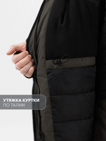 КОСТЮМ УТЕПЛЕННЫЙ ЕГЕРЬ (ТЕМНЫЙ ХАКИ, С СУМКОЙ)