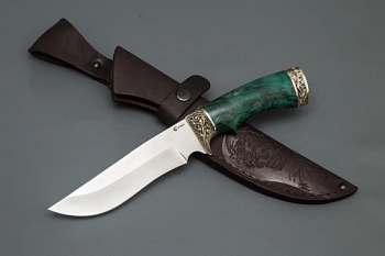 Нож Галеон, ст. ELMAX,литье,рукоять стабилизированная карельская береза