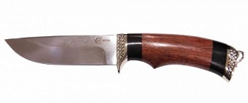 Нож Егерь,ст.N690,литье,наборная рукоять из ценных пород дерева