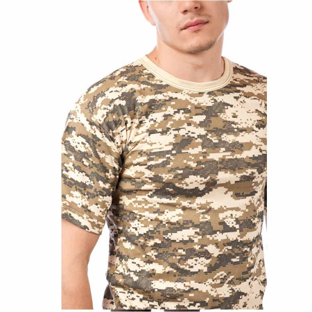 ФУТБОЛКА КАМУФЛИРОВАННАЯ, Х/Б, ЦИФРА СЕРАЯ