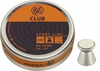 Пуля пневм. RWS Club 4,5мм 0.45гр 1уп/50шт