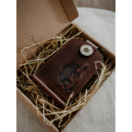 Купюродержатель (Коричневый, Кабан)