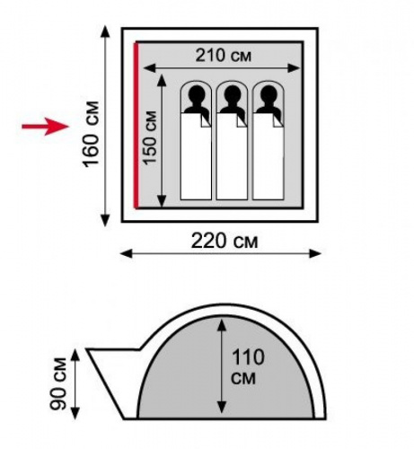 Палатка Tramp Lite Wonder 3 (песочный)