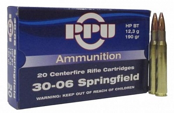 Патрон к.30-06 (PPU HPBT 12.3 (СЕРБИЯ)) 1шт
