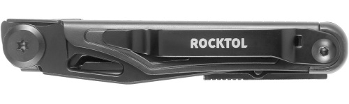 Нож-мультитул Rocktol 12 в 1, кожаный чехол, черный
