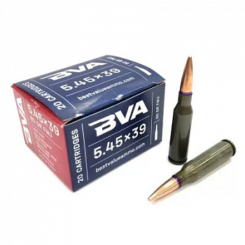 Патрон к.5,45х39 FMJ 3,8гр BVA 1уп/20шт