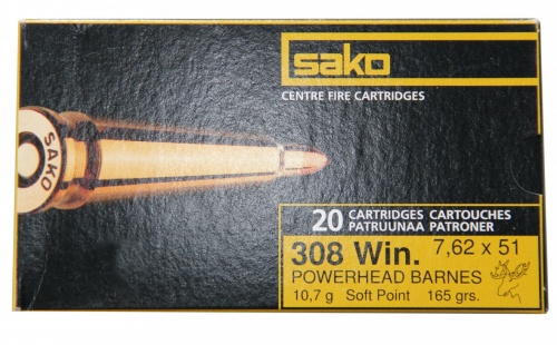 Патрон к.308Win 10,7гр Powerhead SP Sako 1шт