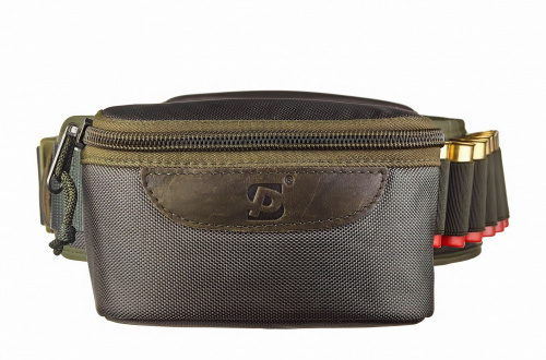 Патронташ открытый на 13 патронов c 2 навесными подсумкоми (12-16 кбр) "Лайт" /