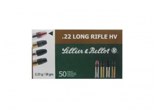 Патрон к.22LR HV 2,33гр скор S&B 1уп/50шт