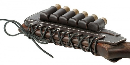 Патронташ на приклад на 6 патронов (12 кбр) "Western" / Коричневый /