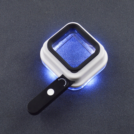 Лупа раскладная 10х,15х, 20х, с подсветкой