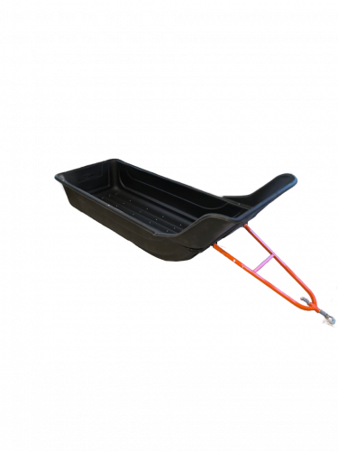 Сани-волокуши ЯМАН "Тундра" №8, 2200х800х370 мм, черн., с отбойником, обвязкой, накладками и прице